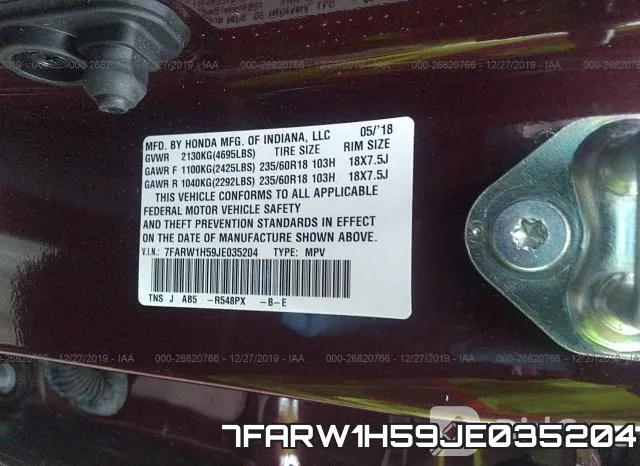 7FARW1H59JE035204 фото 10