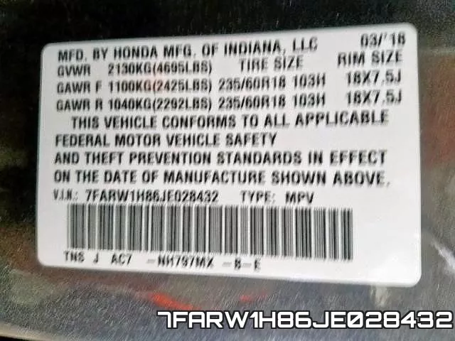 7FARW1H86JE028432 фото 2