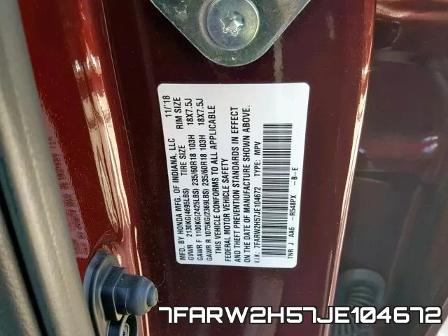 7FARW2H57JE104672 фото 2