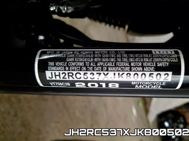 JH2RC537XJK800502 фото 2