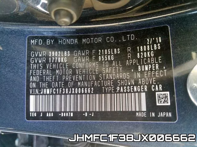 JHMFC1F38JX006662 фото 2
