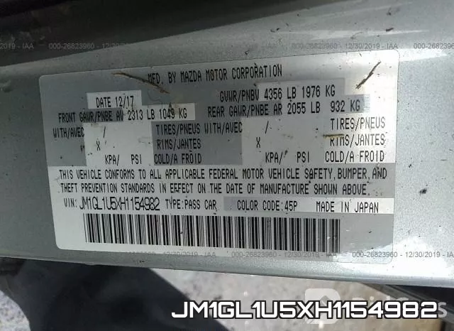 JM1GL1U5XH1154982 фото 9