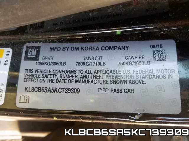 KL8CB6SA5KC739309 фото 2