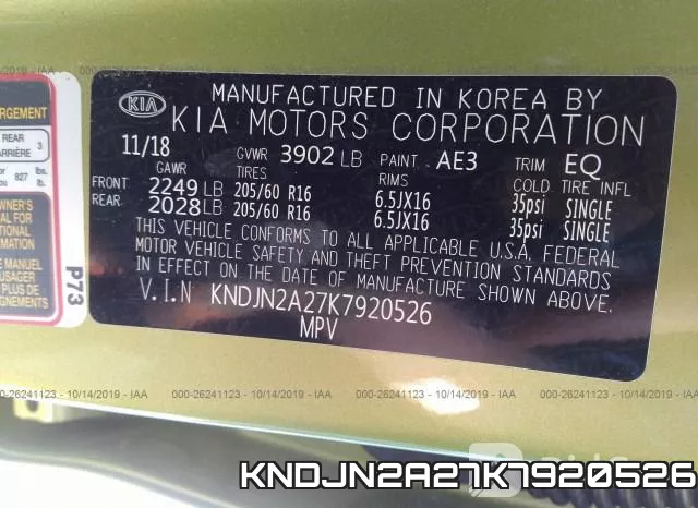 KNDJN2A27K7920526 фото 10