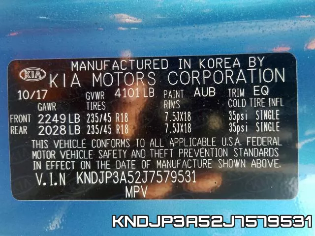 KNDJP3A52J7579531 фото 2