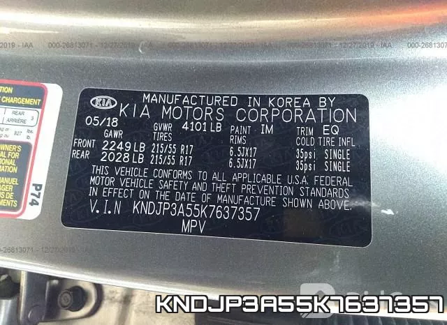 KNDJP3A55K7637357 фото 8