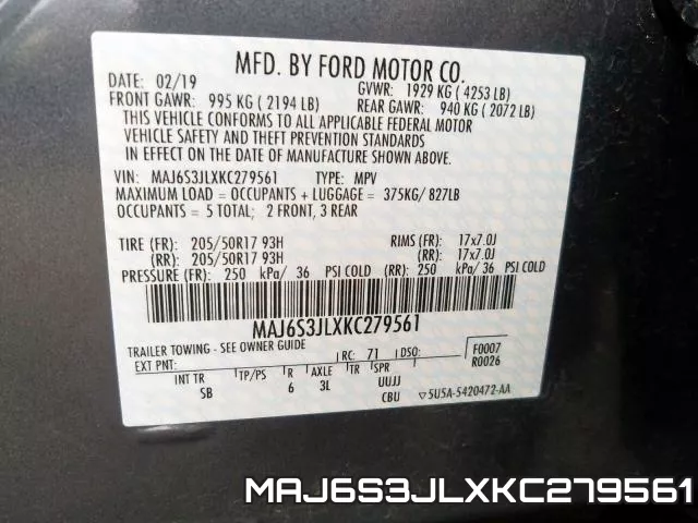 MAJ6S3JLXKC279561 фото 2