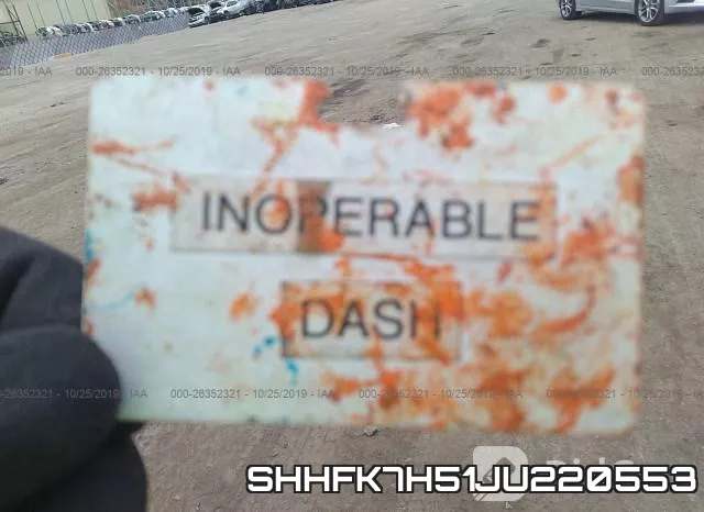 SHHFK7H51JU220553 фото 7