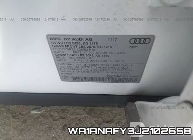 WA1ANAFY3J2102658 фото 9