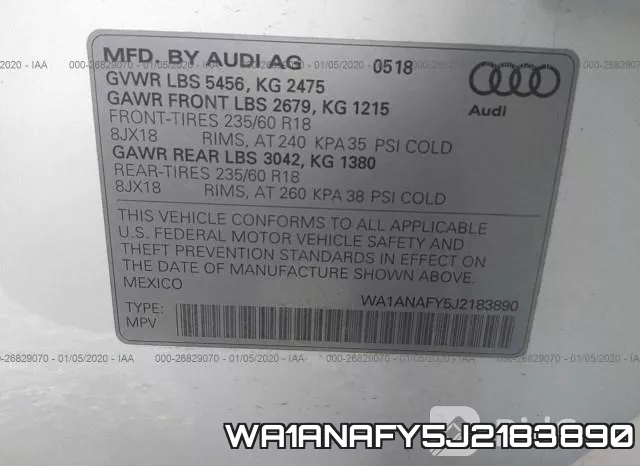 WA1ANAFY5J2183890 фото 8