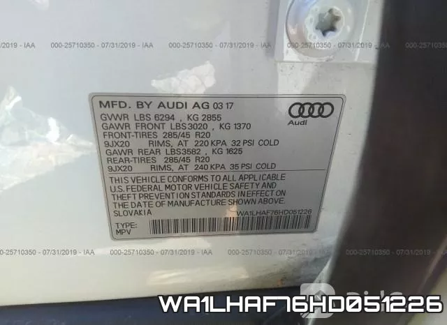 WA1LHAF76HD051226 фото 9