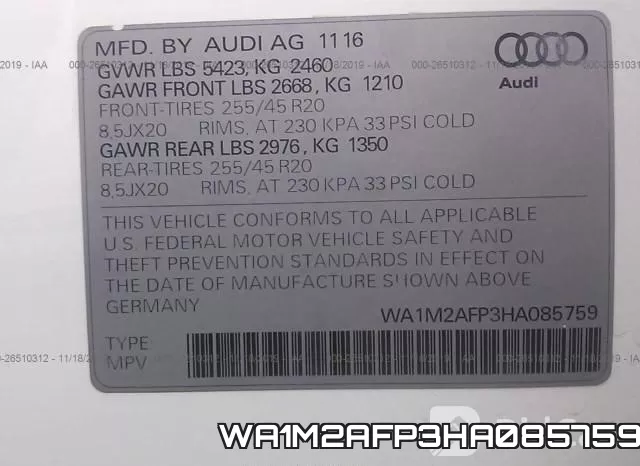 WA1M2AFP3HA085759 фото 10