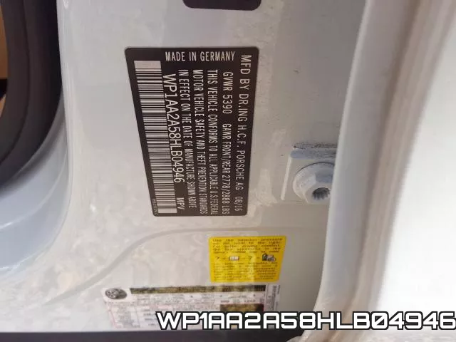 WP1AA2A58HLB04946 фото 2