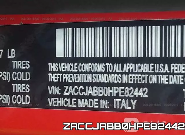 ZACCJABB0HPE82442 фото 9