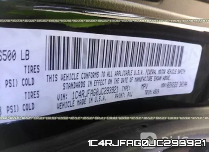 1C4RJFAG0JC293921 фото 10