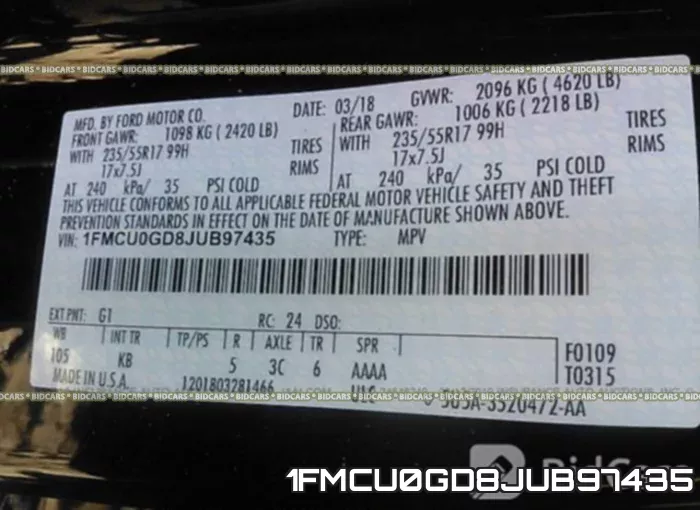 1FMCU0GD8JUB97435 фото 10