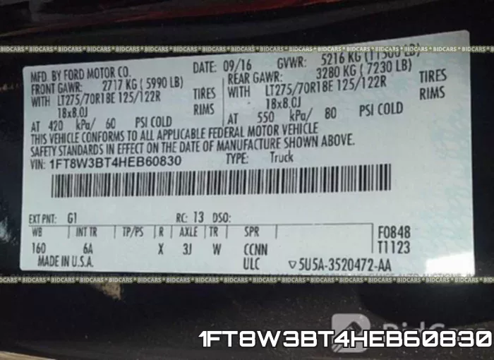 1FT8W3BT4HEB60830 фото 10