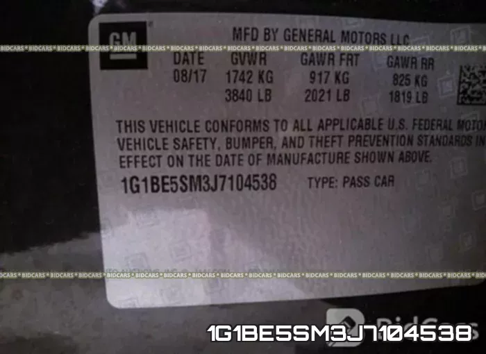 1G1BE5SM3J7104538 фото 10