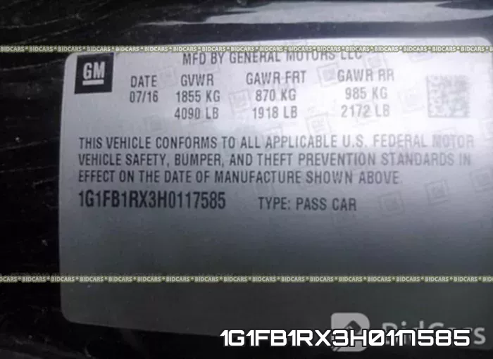 1G1FB1RX3H0117585 фото 10