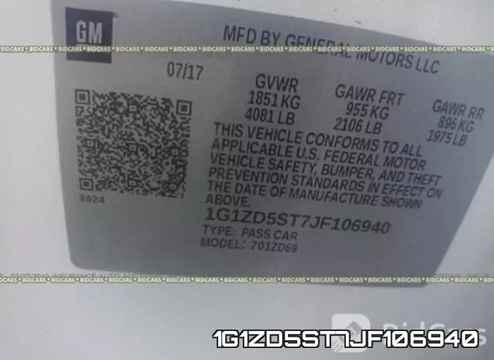 1G1ZD5ST7JF106940 фото 10