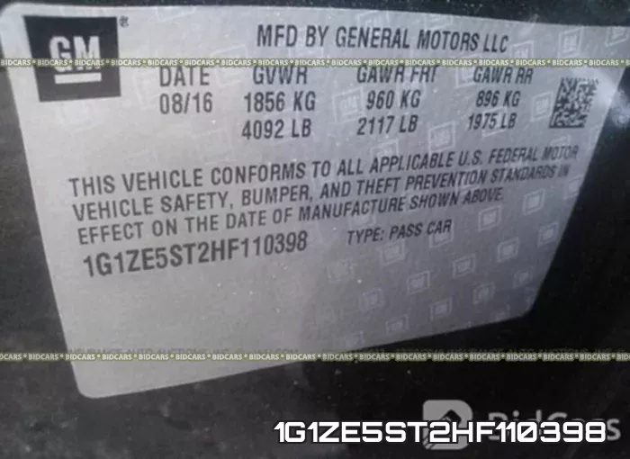 1G1ZE5ST2HF110398 фото 10
