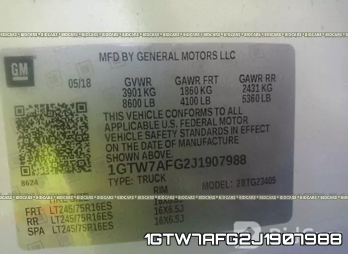 1GTW7AFG2J1907988 фото 10