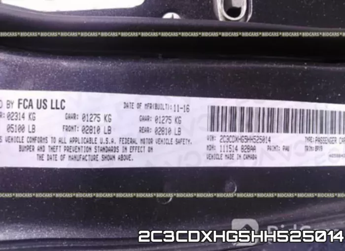 2C3CDXHG5HH525014 фото 10