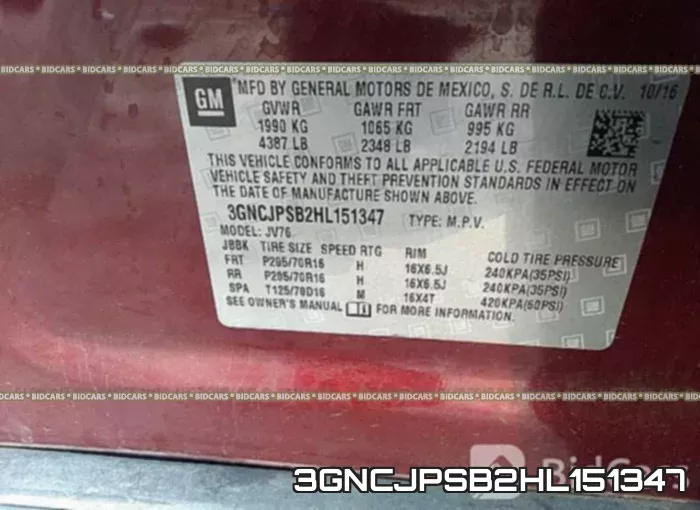 3GNCJPSB2HL151347 фото 10