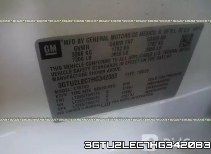 3GTU2LEC7HG342083 фото 10