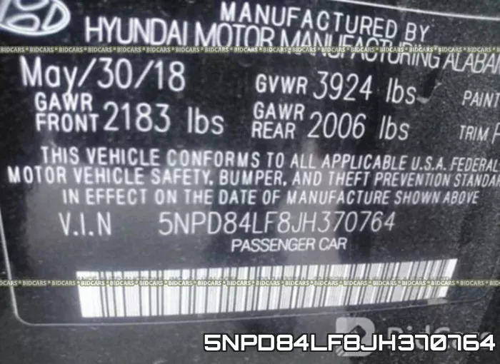 5NPD84LF8JH370764 фото 10