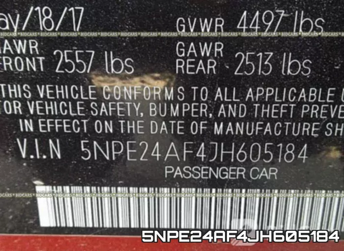 5NPE24AF4JH605184 фото 10