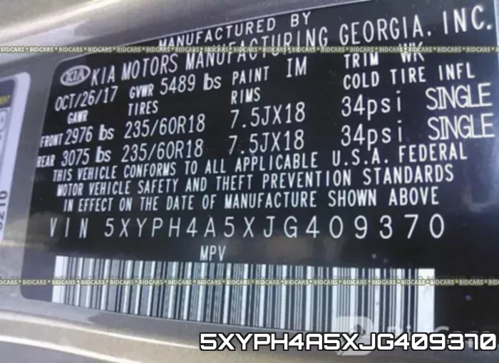 5XYPH4A5XJG409370 фото 10