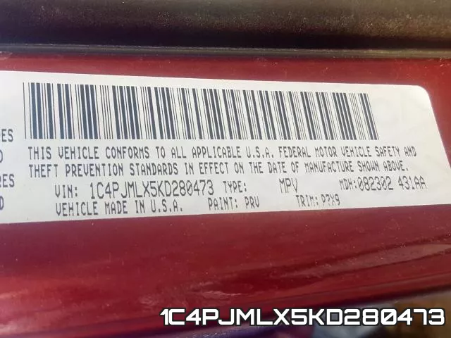 1C4PJMLX5KD280473 фото 2
