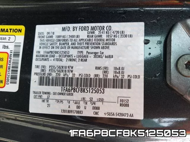 1FA6P8CF8K5125053 фото 2