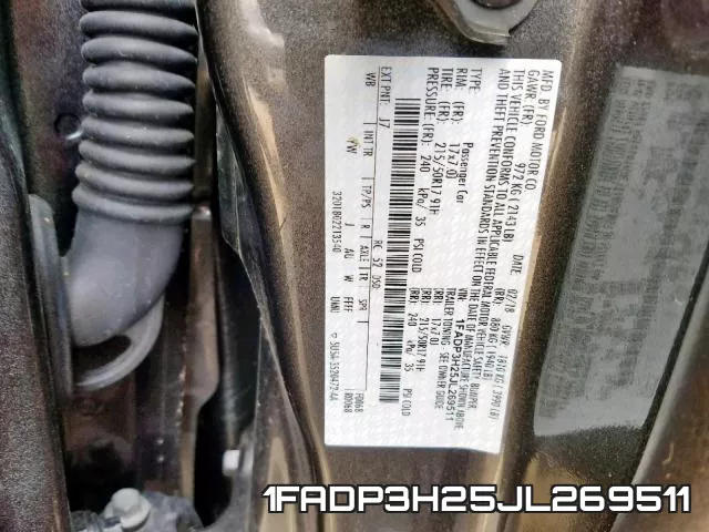 1FADP3H25JL269511 фото 2