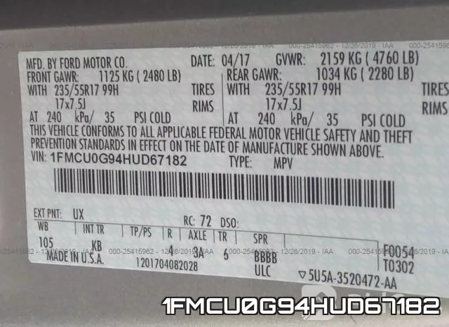 1FMCU0G94HUD67182 фото 10