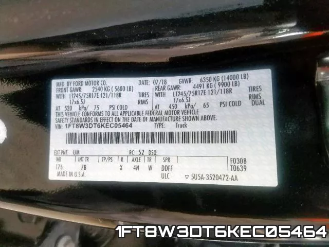 1FT8W3DT6KEC05464 фото 2