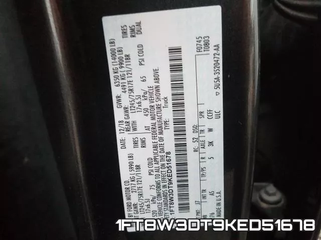 1FT8W3DT9KED51678 фото 2