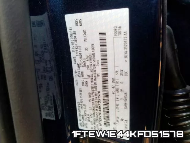 1FTEW1E44KFD51578 фото 2