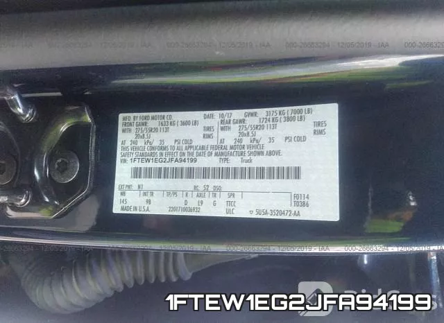 1FTEW1EG2JFA94199 фото 10