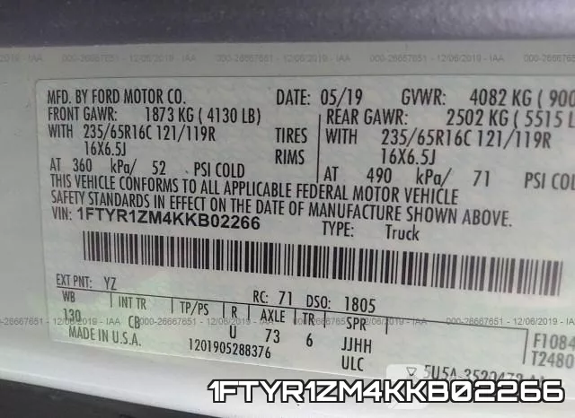 1FTYR1ZM4KKB02266 фото 6