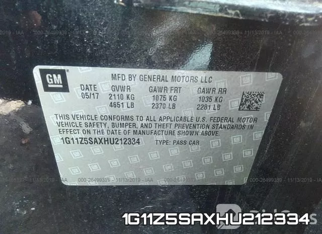 1G11Z5SAXHU212334 фото 10