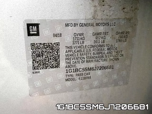 1G1BC5SM6J7206681 фото 2