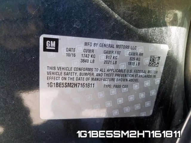 1G1BE5SM2H7161811 фото 2