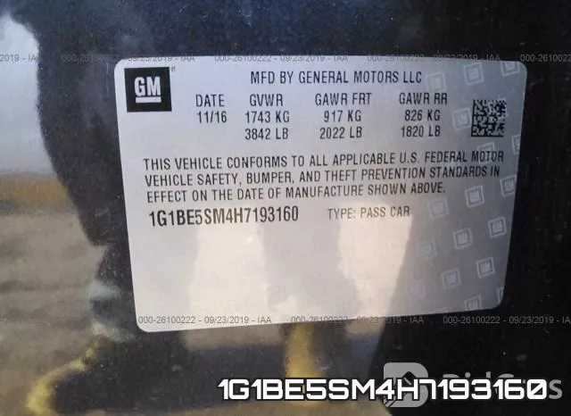 1G1BE5SM4H7193160 фото 10