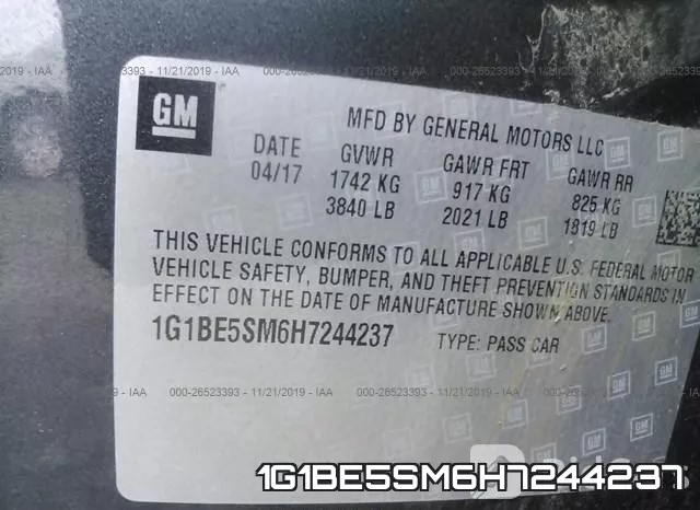1G1BE5SM6H7244237 фото 9