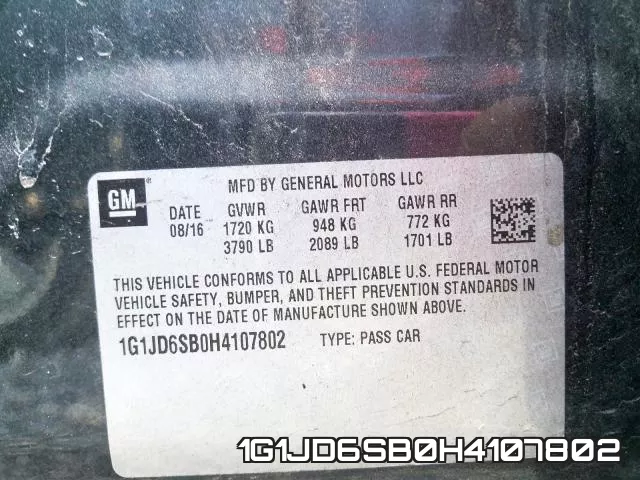 1G1JD6SB0H4107802 фото 2