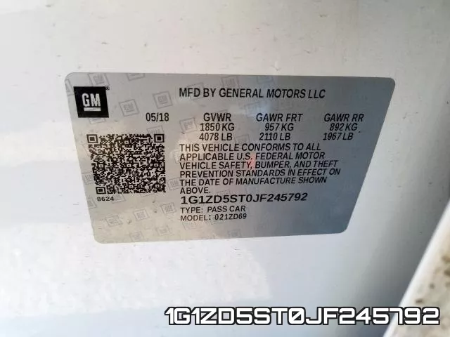 1G1ZD5ST0JF245792 фото 2
