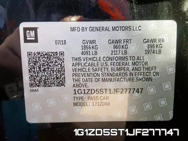 1G1ZD5ST1JF277747 фото 2