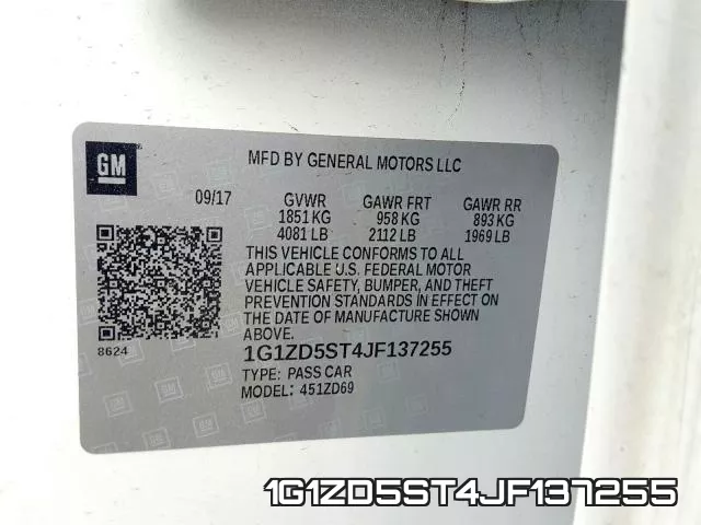 1G1ZD5ST4JF137255 фото 2